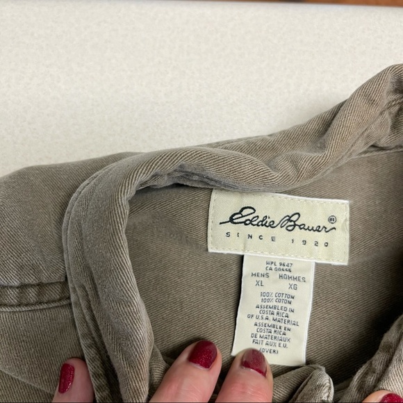 Eddie Bauer Weathered Denim Button Down Shirt- XL. - Picture 8 of 13